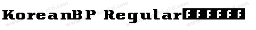 KoreanBP Regular字体转换